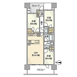 イーストゲートスクエア 3LDKの間取図画像