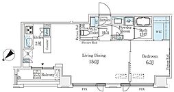 IS銀座 1LDKの間取図画像