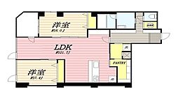 ぺんてるビル 2LDKの間取図画像