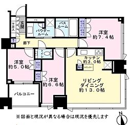 シティタワーズ豊洲ザ・シンボル 3LDKの間取図画像