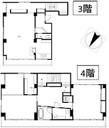 矢ノ倉ハイツ 2LDKの間取図画像