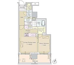 パークコート三番町ヒルトップレジデンス 1LDKの間取図画像