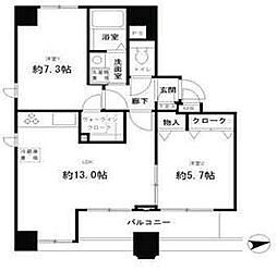 パークヒルズ 2LDKの間取図画像