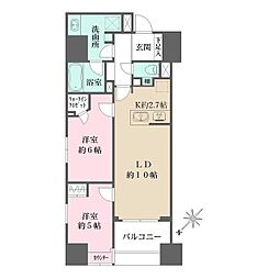 ALTERNA日本橋 2LDKの間取図画像