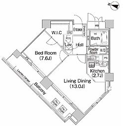 ミレニアムガーデンコート 1LDKの間取図画像