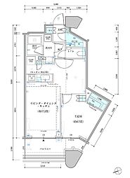 パークタワー勝どきサウス 1LDKの間取図画像