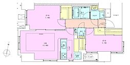 RBM半蔵門レジデンス 2LDKの間取図画像