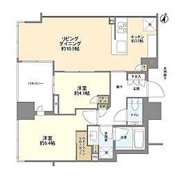 Brillia二番町 2LDKの間取図画像