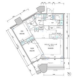 パークタワー勝どきサウス 2LDKの間取図画像