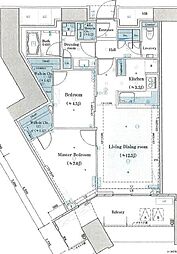 スカイズタワー&ガーデン 2LDKの間取図画像