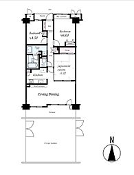 メロディーハイム南砂町フェイシア 3LDKの間取図画像