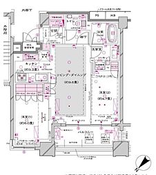 オーパスレジデンス銀座イースト 2LDKの間取図画像