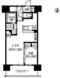 ParkCube東品川 1LDKの間取図画像
