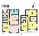 間取り：1号棟　4LDK＋S　土地面積146.33m2　建物面積101.43m2