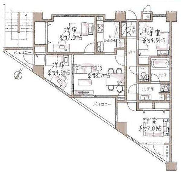 間取りを拡大表示
