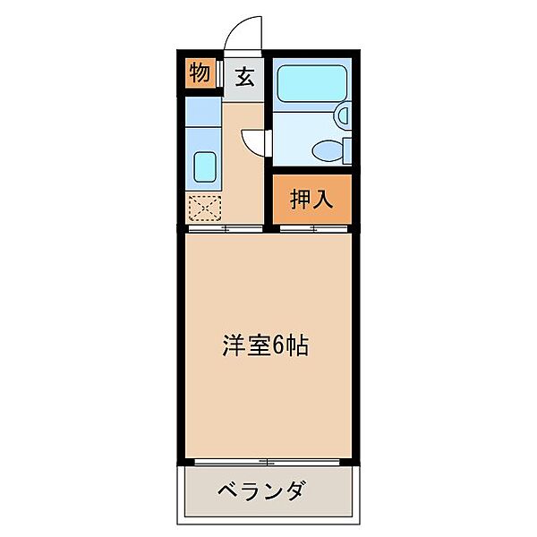 都市ガスステラシアつくば 203｜茨城県つくば市天久保２丁目(賃貸マンション1K・2階・19.00㎡)の写真 その2