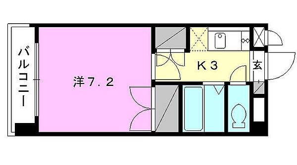 ジョイフル第5祝谷 303 号室｜愛媛県松山市祝谷6丁目(賃貸マンション1K・3階・23.49㎡)の写真 その2