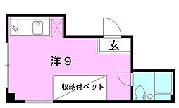 高岡ビル ワンルームの間取図画像