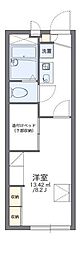 レオパレス道後 1Kの間取図画像