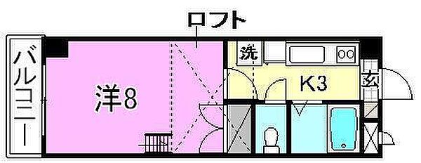 ステューディオ ツキヤマ 302 号室｜愛媛県松山市築山町(賃貸マンション1K・3階・23.70㎡)の写真 その2