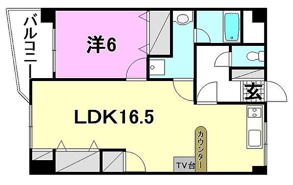 セントラルハイム壱番館 152 号室｜愛媛県松山市立花5丁目(賃貸マンション1LDK・5階・52.30㎡)の写真 その2