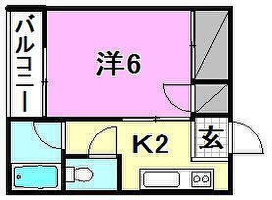 シャトル北久米 1-102 号室｜愛媛県松山市北久米町(賃貸アパート1K・1階・20.25㎡)の写真 その2