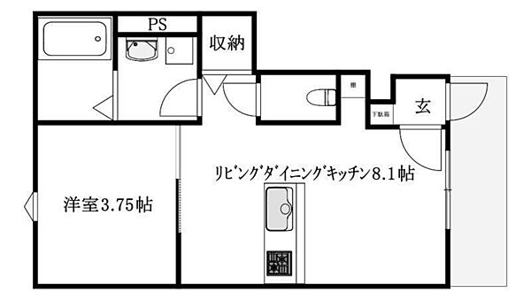 ＬＵＭＩＥＬＥ道後緑台 106 号室｜愛媛県松山市道後緑台(賃貸アパート1LDK・1階・27.78㎡)の写真 その2