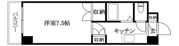 ジョイフル第2祝谷 203 号室｜愛媛県松山市祝谷6丁目(賃貸マンション1K・2階・24.65㎡)の写真 その2