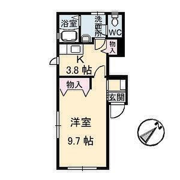 リヴェール和泉 101 号室｜愛媛県松山市和泉北3丁目(賃貸アパート1K・1階・33.02㎡)の写真 その2