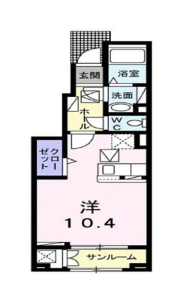 アンジュー北吉井　Ａ 103 号室｜愛媛県東温市樋口(賃貸アパート1R・1階・32.43㎡)の写真 その2