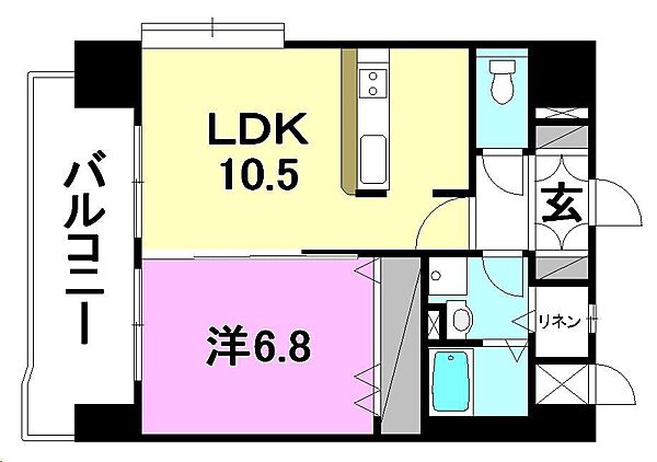 スカイタワー勝山 1001 号室｜愛媛県松山市勝山町1丁目(賃貸マンション1LDK・10階・43.47㎡)の写真 その2