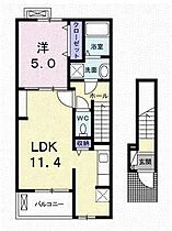 ティアモ・グロリオーサ B202 号室 ｜ 愛媛県松山市高岡町（賃貸アパート1LDK・2階・42.47㎡） その2