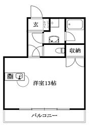 サンライズ豊坂 ワンルームの間取図画像