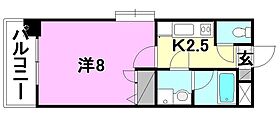 マリアージュ朝生田 201 号室 ｜ 愛媛県松山市朝生田町1丁目（賃貸マンション1K・2階・25.42㎡） その2