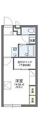 レオパレスシェルフィード山越 1Kの間取図画像