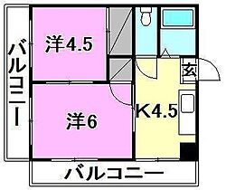 オレンジハイム三好 301 号室 ｜ 愛媛県松山市山越1丁目（賃貸マンション2K・3階・31.59㎡） その2