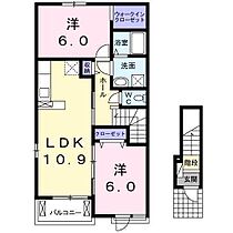 サン・コート南高井 201 号室 ｜ 愛媛県松山市南高井町（賃貸アパート2LDK・2階・57.21㎡） その2