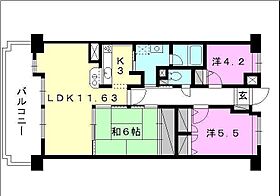 ジョイフルプラザ湊町 202 号室 ｜ 愛媛県松山市湊町1丁目（賃貸マンション3LDK・2階・70.95㎡） その2