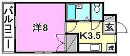 間取図画像 1K