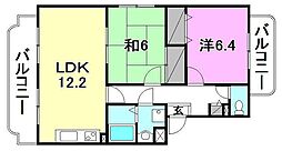 ユーミーひさえだD 2LDKの間取図画像