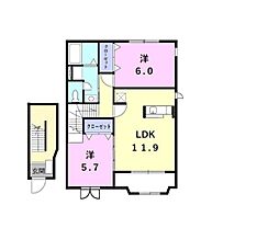 グリーンフイール2001 2LDKの間取図画像