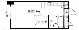 ウエストビル松山 ワンルームの間取図画像