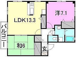 間取図画像 2LDK