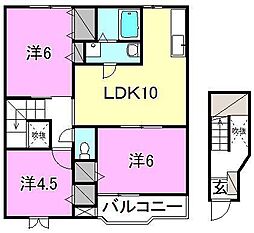ヴィラ軽井沢B 3LDKの間取図画像