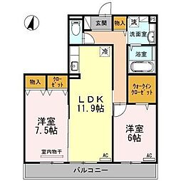 間取図画像 2LDK