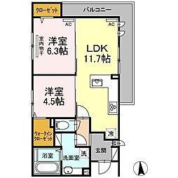 間取図画像 2LDK