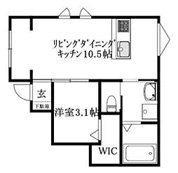Alba-casa高岡 101 号室 1階1LDKの間取り
