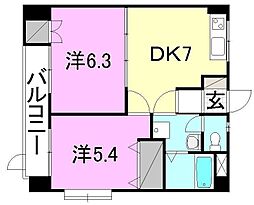 間取図画像 2DK