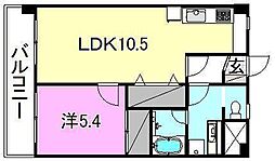 D-RATIO 1LDKの間取図画像