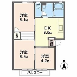 ファミール川原 3DKの間取図画像